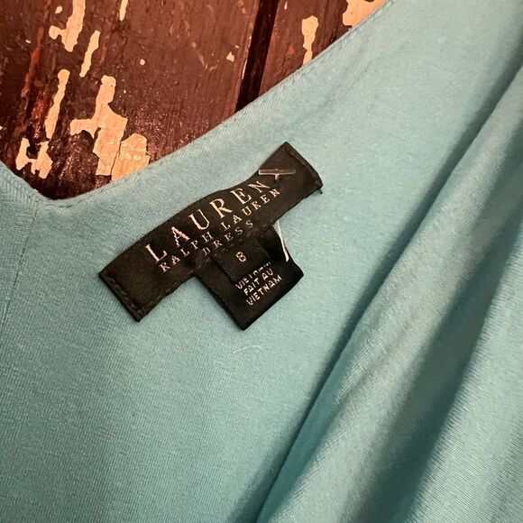 Lauren Ralph Lauren Aqua Blue tank and striped skirt Dress. Women’s size 8. - Picture 3 of 10